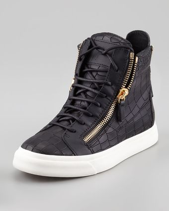 Giuseppe Zanotti Crocembossed Low Top Sneaker - Lyst