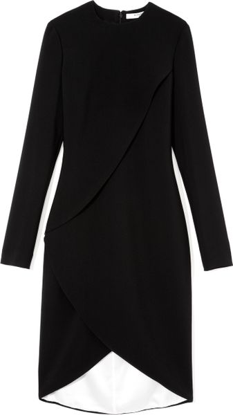Givenchy Long Sleeve Wrap Effect Dress - Lyst