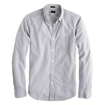 J.Crew Slim Seersucker Stripe Shirt - Lyst