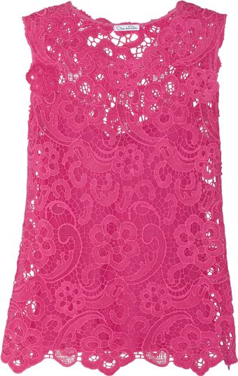 Oscar de la Renta Guipure Lace Top - Lyst