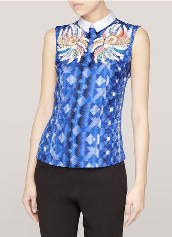 Peter Pilotto An Embroidered Printed Top - Lyst