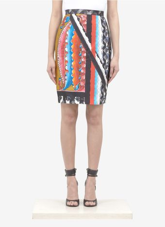 Peter Pilotto Printed Silk Pencil Skirt - Lyst