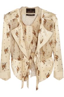 Roberto Cavalli Printed Silksatin Blouse - Lyst