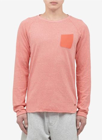 Scotch & Soda Leather Detailed Pullover - Lyst