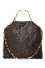 Pythonembossed Velvet Foldover Tote