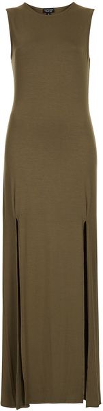 Topshop Double Split Maxi Dress - Lyst