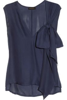 Vionnet Bow Embellished Silk Top - Lyst