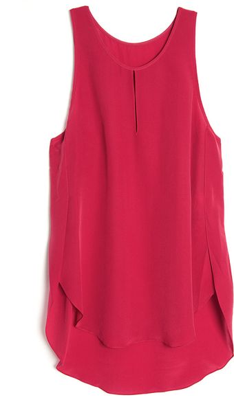 3.1 Phillip Lim Curved Hem Slit Tank - Lyst