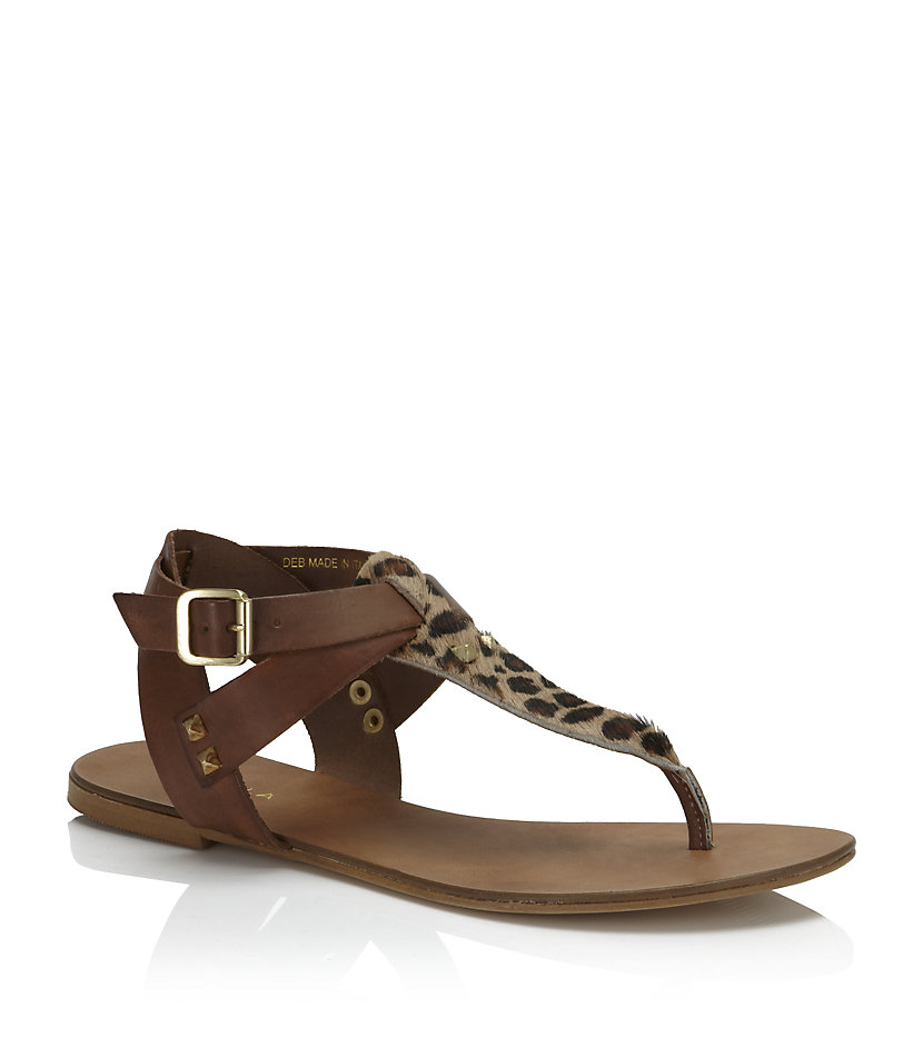 kurt geiger leopard print flats