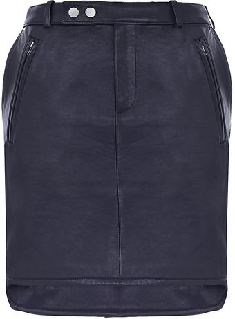 Carven Leather Mini Skirt - Lyst