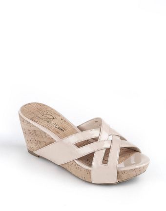 Delman Carla Wedge Sandals - Lyst