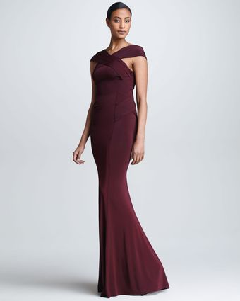 Donna Karan New York Crossneck Evening Gown - Lyst