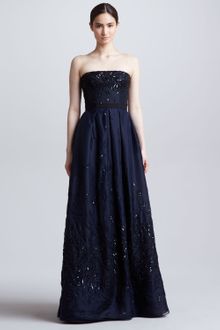 J. Mendel Sequined Strapless Organza Ball Gown - Lyst