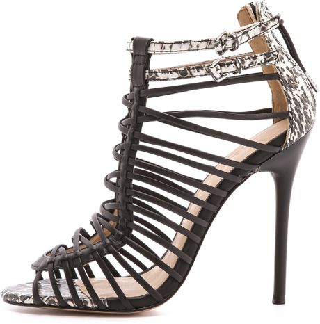 Payton Strappy High Heel Sandals in Black | Lyst