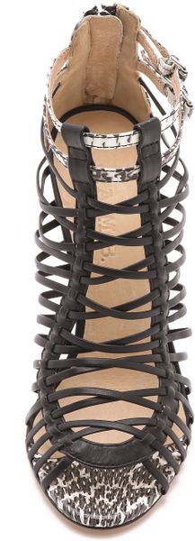 Payton Strappy High Heel Sandals in Black | Lyst