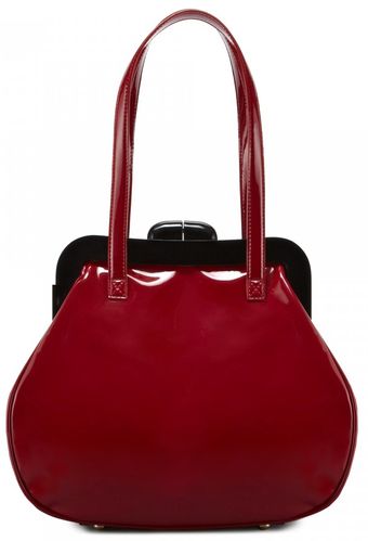 Lulu Guinness Red Patent Leather Mid Pollyanna - Lyst