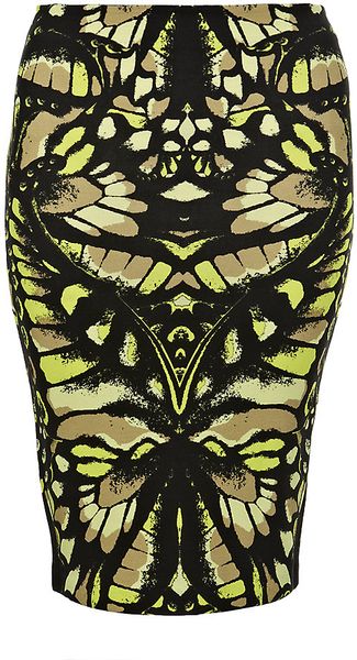 McQ by Alexander McQueen Butterfly Print Skirt - Lyst