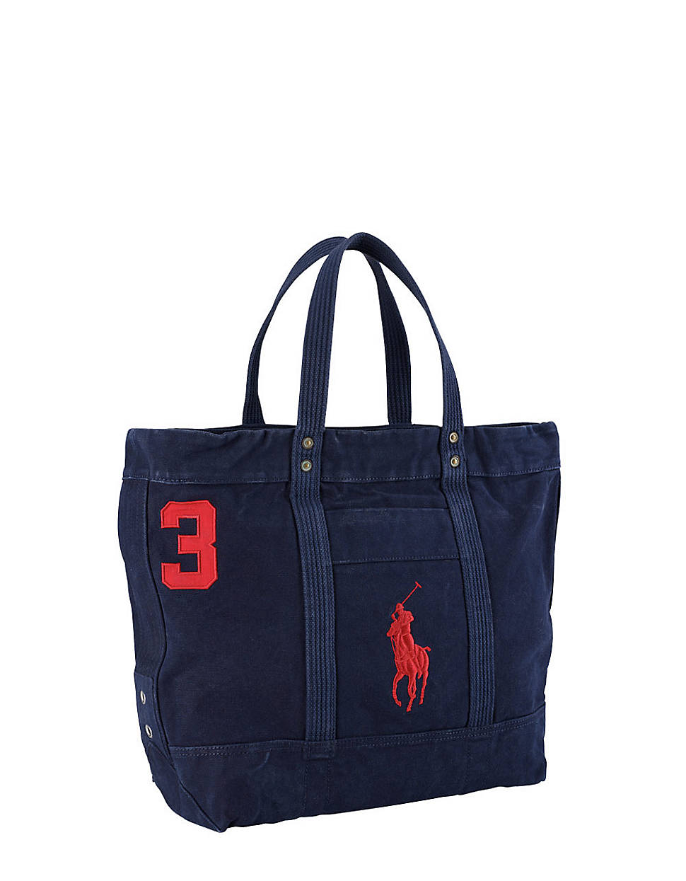 Polo Ralph Lauren Big Pony Cotton Canvas Tote Bag in Blue for Men | Lyst