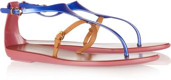 Sergio Rossi Safari Pvc and Leather Sandal - Lyst