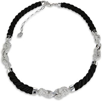 Swarovski Satin Knot Necklace - Lyst