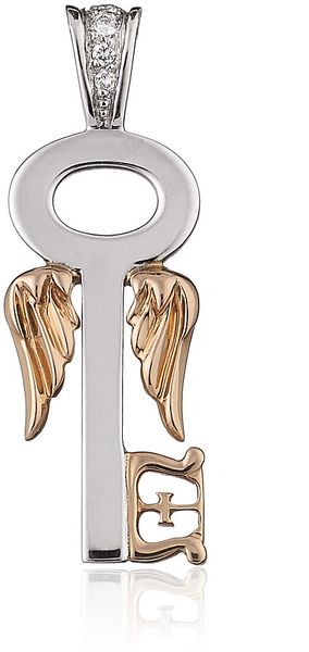 Theo Fennell Angel Wings Key Flat Pendant - Lyst