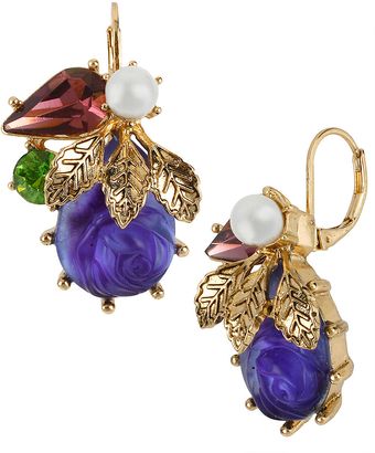 Betsey Johnson Rosette Stud Earrings - Lyst