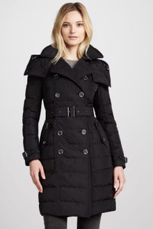 Burberry Brit Belted Puffer Trenchcoat - Lyst