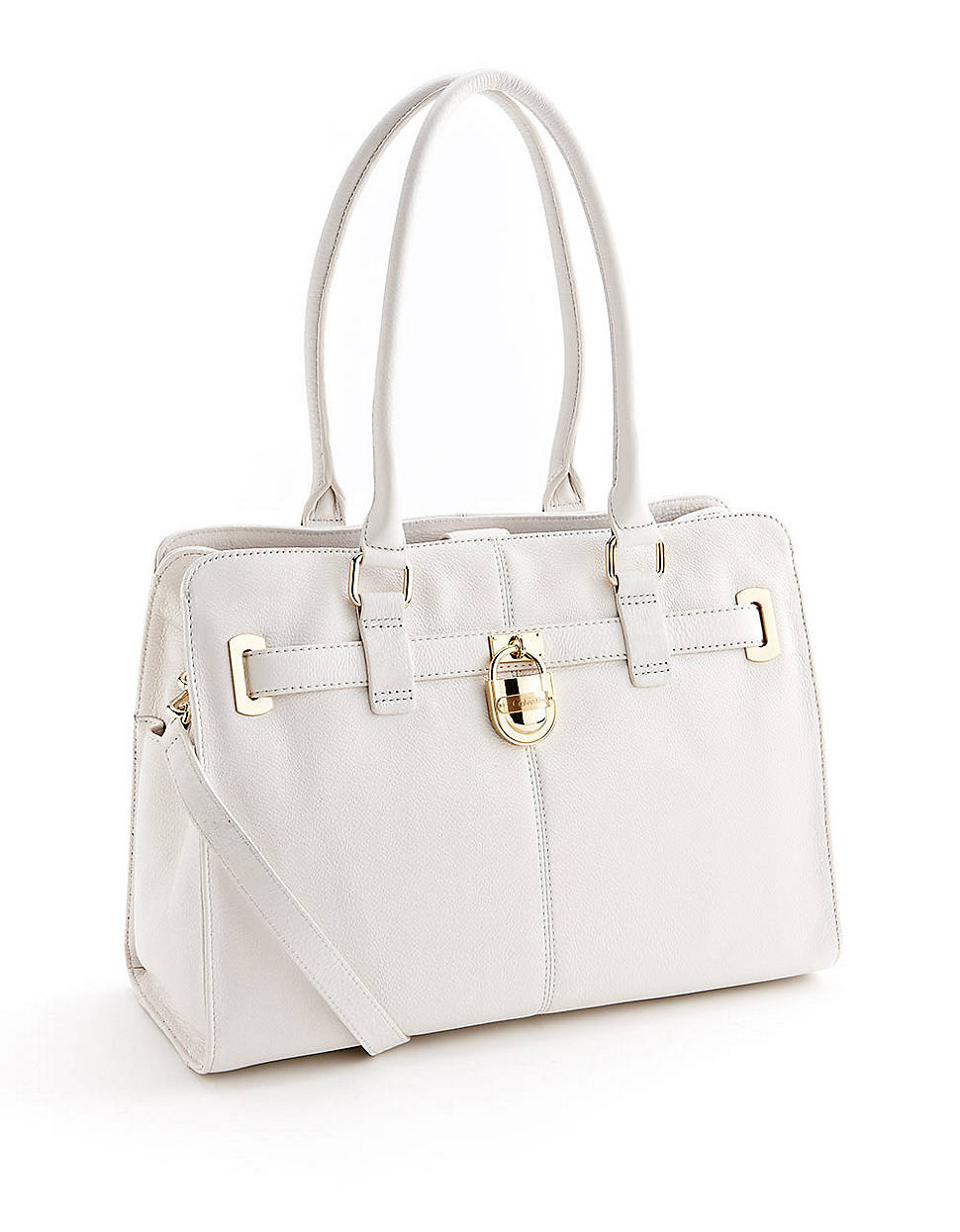 calvin klein white leather purse