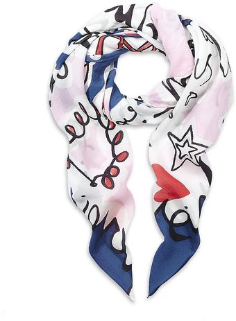 Diane Von Furstenberg Washed Silk Scarf - Lyst