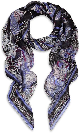 Emilio Pucci Butterfly Silk Chiffon Scarf - Lyst