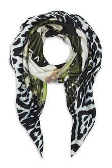 Givenchy Iris Leopard Silk Scarf - Lyst