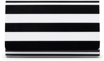 Lulu Guinness Black and White Natalia Perspex Clutch - Lyst