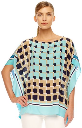 Michael Kors Printed Flutter Top Womens - Lyst