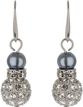 Mikey Large Crystal Ball Earrings - Lyst