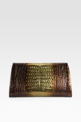 Nancy Gonzalez Ombré Crocodile Clutch