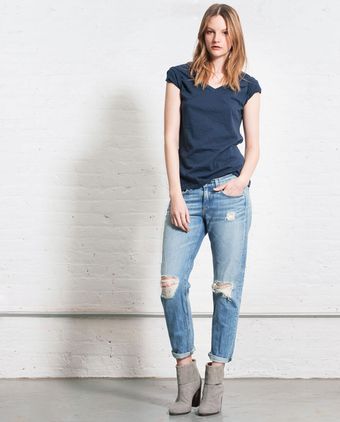 Rag & Bone Boyfriend Moss with Holes - Lyst