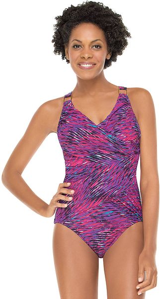 Spanx Whittle Waistline Draped One Piece - Lyst