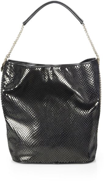 Stella McCartney Python Embossed Velvet Hobo Bag - Lyst