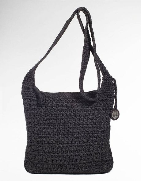 The Sak Casual Classics Crochet Crossbody Bag in Black | Lyst