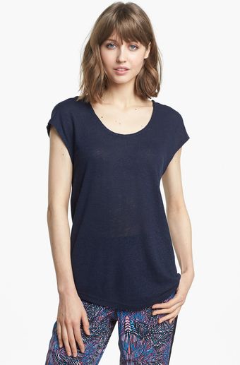 Trouvé Double Scoop Linenblend Tee - Lyst