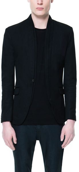 Zara Double Collar Blazer - Lyst
