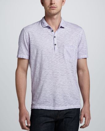 7 For All Mankind Shortsleeve Slub Polo - Lyst