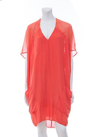 Helmut Lang Oasis Draped Vneck Dress - Lyst