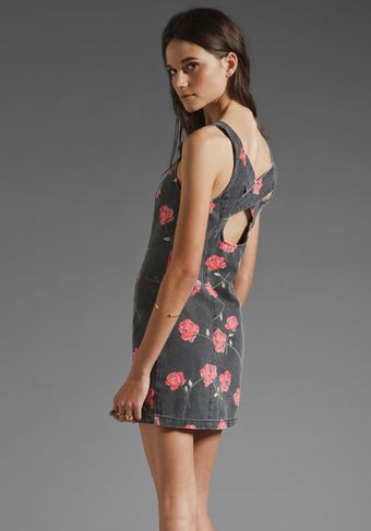 Mink Pink Wild Roses Grow Mini Dress in Gray - Lyst