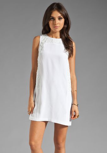 Tibi Ava Beading Dress in Ivory - Lyst