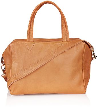 Topshop Boxy Leather Holdall - Lyst