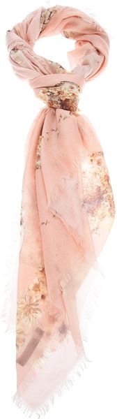 Alexander McQueen Floral Skull Scarf - Lyst