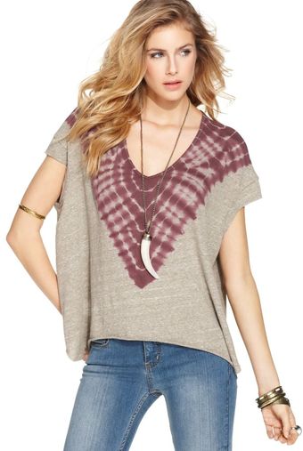 Free People Shortsleeve V Neck Tie-Dye Tee - Lyst