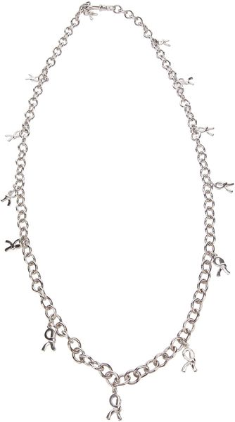 Roberta Di Camerino Ribbon Charm Necklace - Lyst