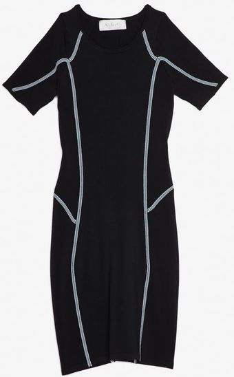 A.L.C. Evans Knit Piping Dress - Lyst